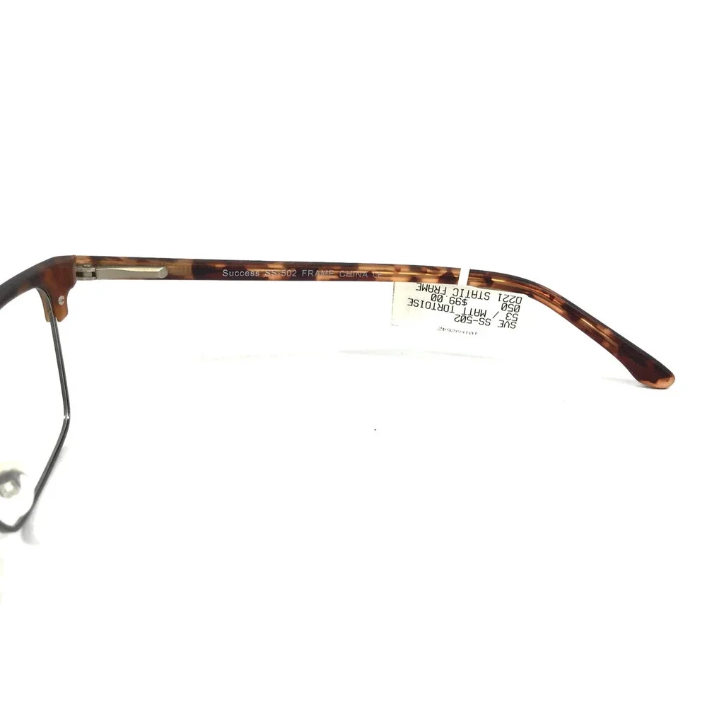 Success Eyeglasses Frames SS-502 MATT TORT Matte Tortoise Rectangle 53-18-145